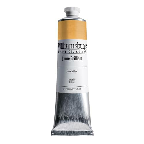 Williamsburg Artist Oil Colors, Jaune Brilliant, 150 ml Tube | Artist grade oil paint delivering rich texture, high pigment load, and distinctive handmade character. - color: Jaune Brilliant, size: 5.07 Fl Oz (Pack of 1)