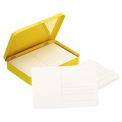 PATIKIL 24 Sheets Watercolor Postcards, 4x6 Blank Watercolor Paper Post Cards 140lb/300gsm Journal 100% Cotton Paper Bulk for Mailing Paint DIY Art Invitations Greeting, Yellow - Rough - color: Yellow