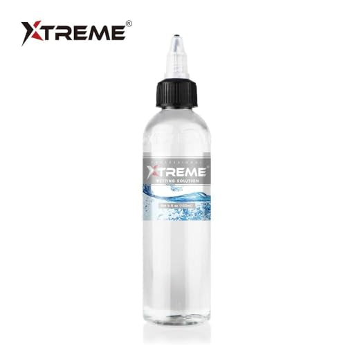 Xtreme Tattoo Ink Wetting Solution, Ultimate Solution to Keep Inks Fresh and Vibrant, Sterile, Vegan, Water-Based, Acrylic-Free (4 oz)