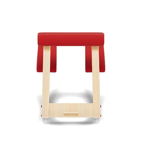 Varier Ergonomic Kneeling Chair, Rocking Knee Stool for Home Office Desk - color: Natural/Red