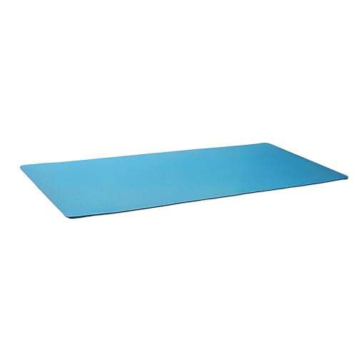 Amazon Basics 1/4 Inch Thick TPE Exercise Yoga Mat with Carrying Strap - color: Aqua