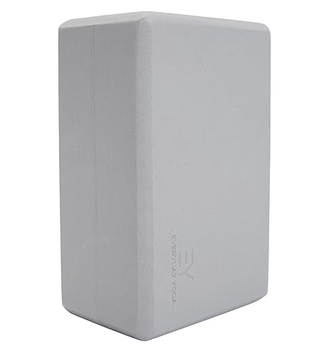 Everyday Yoga Premium Foam Block, 3in/4in/5in Thick, Multi Colors, 1 Block | Non-Slip, EVA Foam, High-density Support, Beveled Edges, Durable & Lightweight, Balance Aid, Stability & Stretching Accessory - color: Slate, size: 4 Inch Thick