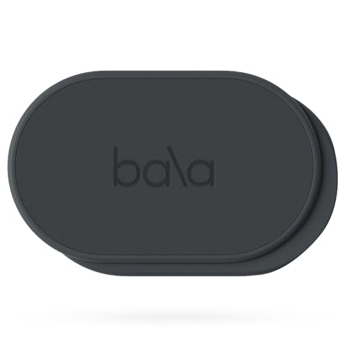 Bala Capsule Sliders for Working Out, Core Workout, Floor Exercise | Fitness Gliders for Squats, Lunges, & Push-up, Strength Slides for Yoga, Pilates, Aerobics, Women & Men - color: Charcoal