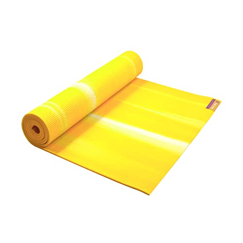 Hugger Mugger Nature Ultra Yoga Mat - Unique Variegated Design, Extra Cushion, Durable, Sticky and Grippy, Stable Non-Slip Surface, Lightweight - color: Sunshine