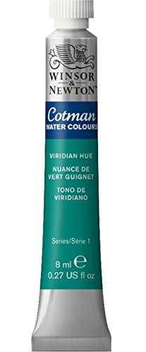 Winsor & Newton Cotman Watercolor Paint, 8ml Tube, Viridian Hue | Introductory Watercolor made with Fine Art Pigments, Perfect for Beginners, Lightfast & Permanent, Good Tinting Strength - color: Viridian Hue, style: 0.27-oz Tube