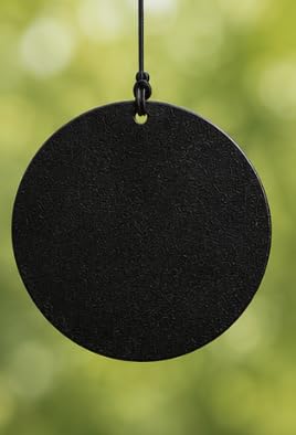 Carson 36" Black Cylinder Wind Chime – Deep Tone Outdoor Wind Chime with Adjustable Striker, Powder-Coated Steel Hanging Chime for Patio, Porch, Garden & Memorial Decor