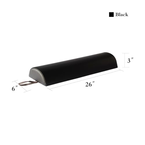 Master Massage 6 Inch Semi Round Bolster Table Cushion Pillow Black - color: Black, size: 6 Inch (Pack of 1)