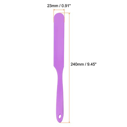 HARFINGTON 2Pcs Silicone Spatula Scraper 9.45" Reusable Non-Stick Flexible Spatulas for Epoxy Resin Liquid Paint Arts DIY Crafts, Purple - color: Purple