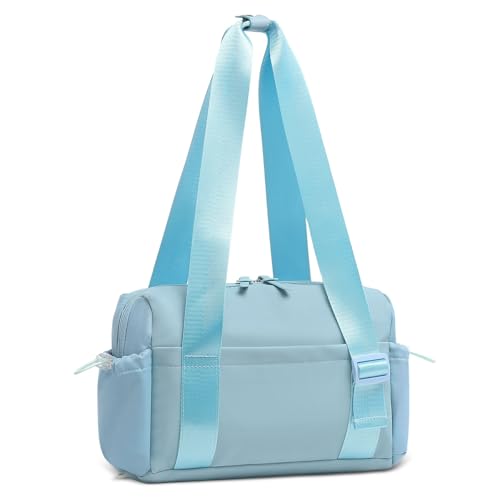 Mini Gym Bag, Small Gym Bag w/Wet Compartment for Women Sky Blue - color: Sky Blue