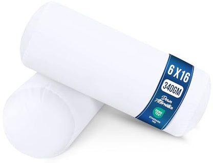Utopia Bedding Bolster Pillow Inserts, 6x16 Neck Roll Pillow, 2 Pack, White - color: White, size: 6x16 Inch (Pack of 2)