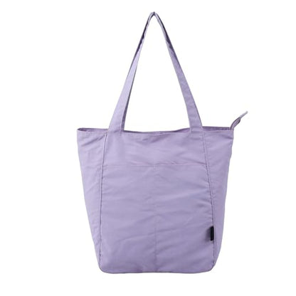 Barsine Tote Bag for Women Unisex Lightweight Nylon Totes Purses and Handbags Large Casual Shoulder Hobo for Travel Gym - color: Purple
