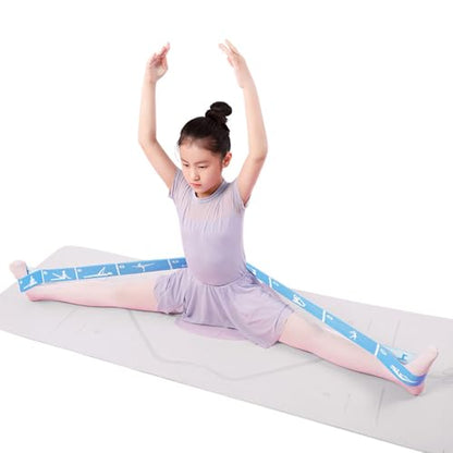2-Pack Adjustable Kids Dance Stretch Bands - 8-Loop Elastic Bands for Ballet, Latin, Yoga, Gymnastics & Stretching - Flexible, Multi-Section Design for Dance Training & Flexibility - color: Purple+Blue