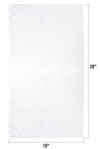 Orighty 12-Pack White Hand Towels - Quick Drying & Absorbent Microfiber Gym Towels 16x28 inches - Lightweight & Thin White Yoga Towels - Multi-Purpose Camping Towels for SPA, Hotel & Bathroom | Quick Drying & Absorbent, Lightweight & Thin White Yoga Towel
