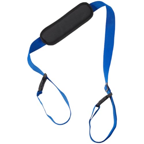 GORGECRAFT Scooter Carry Strap Blue Beach Anti-Slip Shoulder Straps Replacement with Non-Slip Shoulder Pad Polyester Universal Adjustable Backpack Bicycle Carrying Straps for Foldable Balance Bikes - color: Blue