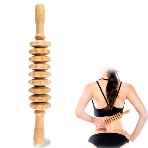 KintKita 목재 테라피 마사지 도구, 나무 마사지 스틱 롤러 림프 배수 도구, Maderoterapia 키트 셀프 마사지 롤러 도구, 셀룰라이트 감소, 근육 긴장 및 바디 쉐이핑, 컨투어링