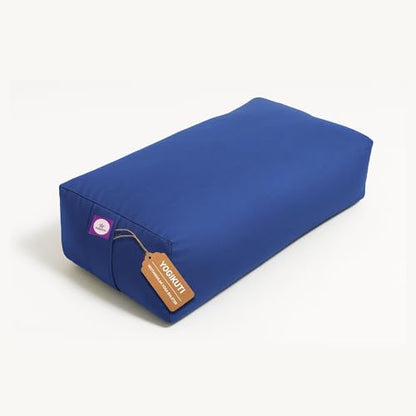 Rectangular Cotton Yoga Bolster, Yoga Pillow, Yoga Cushion, Yin yoga Bolster, Iyengar yoga bolster - color: Blue