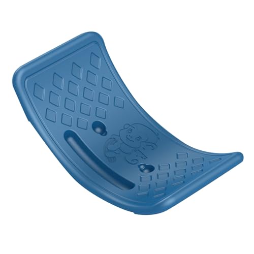 Rocker Board Balancing Training,Balance Board, Plastic Balance Seesaw Board with Elastic Ball, Improves Motor Skills and Build Core Strength, for Kids Toddlers Teens Balance Training, Balance boa - color: blue