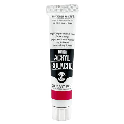 Turner Colour Works Acryl Gouache Artist Acrylic Paint - Single 20 ml Tube - Currant Red - color: Currant Red, size: 0.7 Fl Oz (Pack of 1)