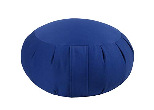 Buckwheat Zafu Meditation Cushion - color: Royal Blue