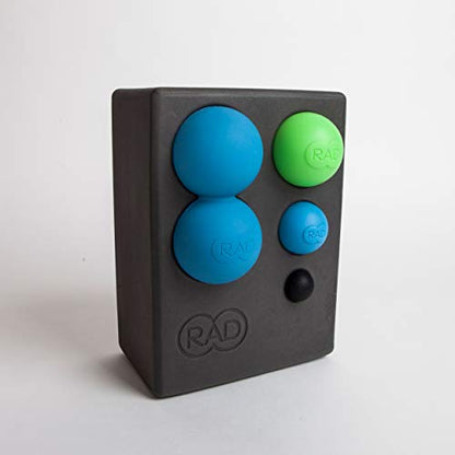 RAD Point Release Kit / 5-in-1 Massage Tool Kit with Block, Massage Balls and Peanut Roller for Self Massage, Mobility and Recovery - style: Modern