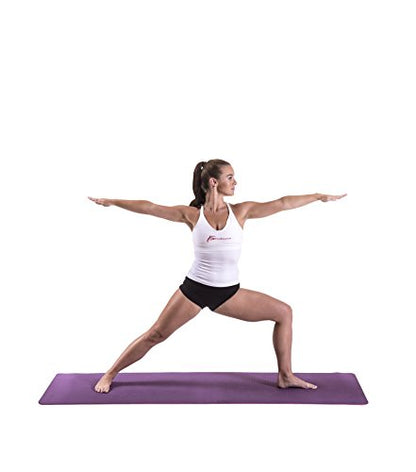 ProsourceFit Natura TPE Yoga Mat 1/4" (6mm) Thick, 72" Long, Reversible with High-Density Cushion & Non-slip Texture, Eco-conscious & Hygienic - color: Purple/Pink