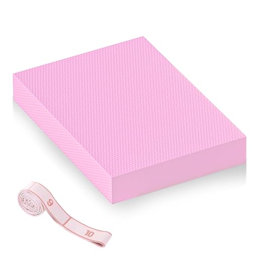 Large Thick Balance Pad Non-Slip Stability Trainer Yoga & Pilates - color: Pink