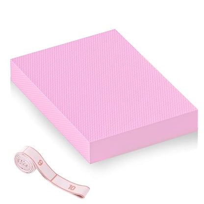 Large Thick Balance Pad Non-Slip Stability Trainer Yoga & Pilates - color: Pink