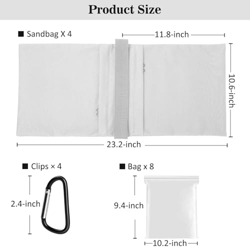 4-Pack White Sandbag Weight Bag for Light Stand Photography Video Equipment - color: White