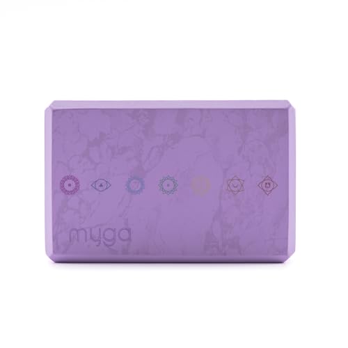 MYGA Yoga Block,Lightweight EVA Foam Yoga Brick,High Density Non-Slip Block for Yoga Poses, Pilates, Balance and Flexibility - color: Chakra, size: One Size