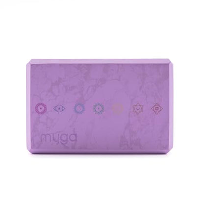 MYGA Yoga Block,Lightweight EVA Foam Yoga Brick,High Density Non-Slip Block for Yoga Poses, Pilates, Balance and Flexibility - color: Chakra, size: One Size