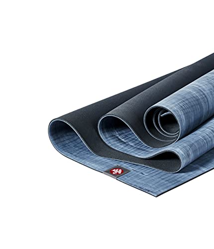 Manduka eKOLite Yoga Mat 71" - 4mm | Natural Rubber | Eco-Friendly | Soft Textured Surface | Natural Next-to-Skin Feel | 71 x 26 inches | Charcoal Grey - color: EBB, size: 71" x 24"
