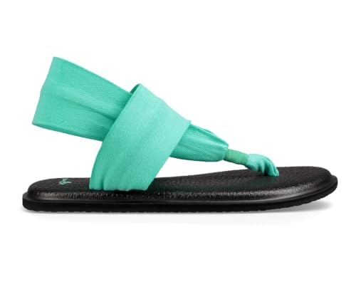 Sanuk Women's Yoga Sling 2 | Yoga Mat Footbed | Sandals for Women | Yoga Sandals For Women| Two-Way Stretch Upper - color: Opal, size: 9