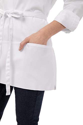 Chef Works Unisex Three Pocket Apron - color: White