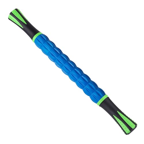 Massage Roller Stick,Muscle Roller Stick for Athletes,Liposuction Massage Roller for Lymphatic Drainage, for Relief Muscle Soreness,Trigger Points,Help Runner Legs,Back Recovery(Green & Blue) - color: Light Green & Blue