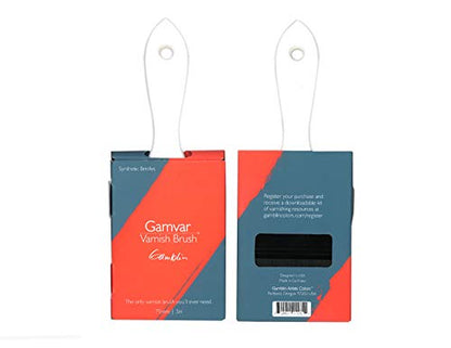 Gamblin Gamvar Varnish Brush 75mm - Professional Paint Brush for Acrylic Varnish Oil Gesso Polyurethane and More! Vegan-Friendly Synthetic Bristles Ideal for Varnishing Interior and Exterior Projects
