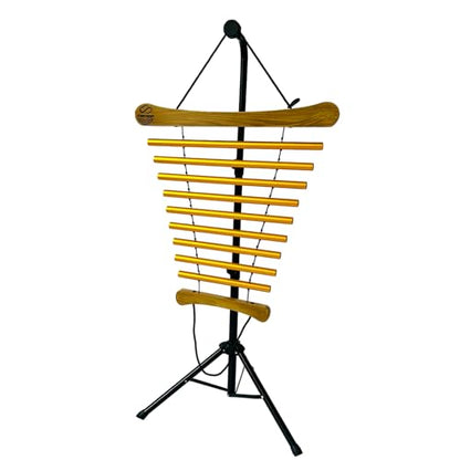 Handy Chime with Mallet for Relaxing Sound Bath Meditation Yoga Class Energy Refresh 9 Tone Swing Chime Sound Healing Instrument - color: Single Wind Chime