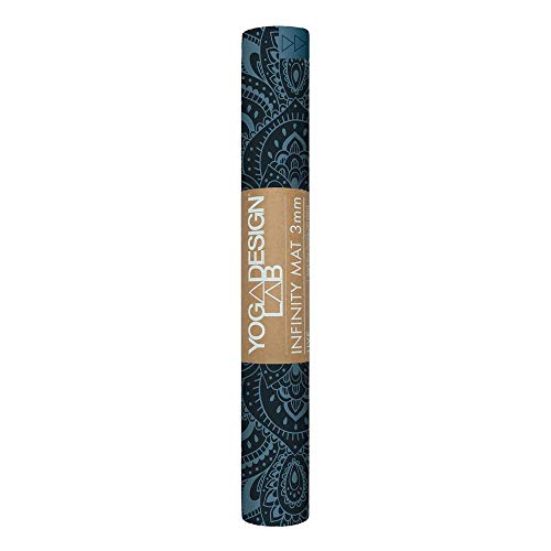 YOGA DESIGN LAB | The Infinity Mat | Luxurious Non-Slip Design Provides Unparalleled Grip to Support and Align You Beautifully | Eco-Friendly | w/Carrying Strap! - color: Mandala Teal, size: 3mm