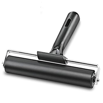 Rubber Roller, Ideal for Anti Skid Tape Construction Tools, Print, Ink and Stamping Tools (6-Inch, Black) - size: 6-Inch