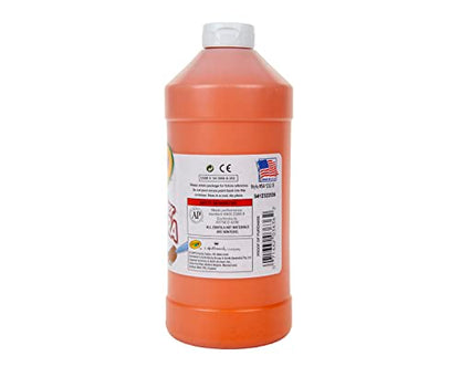 Crayola Tempera Paint, Orange Kids Paint, Art & School Supplies, 32oz - color: Orange