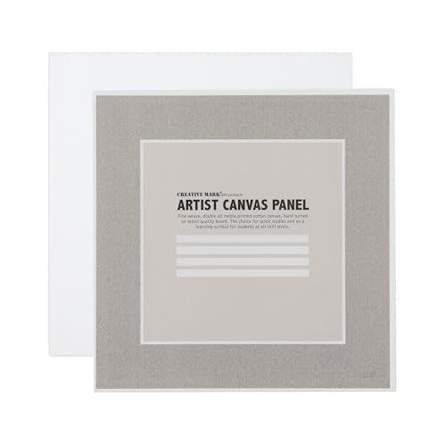 Creative Mark Cotton Canvas Panels 3x3" - 12 Pack - Professional Quality Fine Weave Acrylic Primed Artist Canvas Boards for Painting, Acrylics, Studios, & More - size: 3x3" - 12 Pack