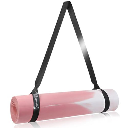 A AZURELIFE [MAT NOT Included] Yoga Mat Sling, Yoga Mat Straps for Carrying, Easy-Cinch Yoga Mat Holder Strap - color: #2-black