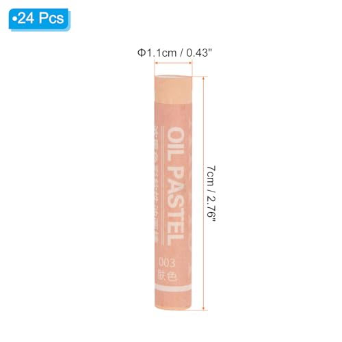 PATIKIL Skin Tone Oil Pastels, 24Pcs Soft Oil Crayons Creamy Pastels Stick Art Supplies for Art Painting Drawing Blending Graffiti for Artists Beginners - color: Skin Tone
