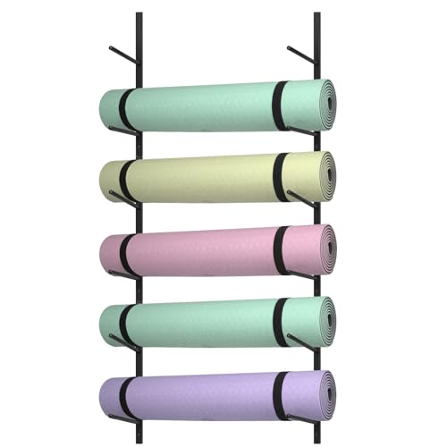 6 Tier Yoga Mat Rack,Yoga Mat Holder Wall Mount