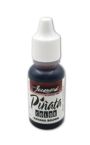 Jacquard Pinata Alcohol Ink - Havana Brown - Professional and Versatile Ink that Produces Color Saturated and Acid-Free Results - 1/2 Fluid Ounce - Made in The USA - color: Havana Brown, size: 1/2 fl oz