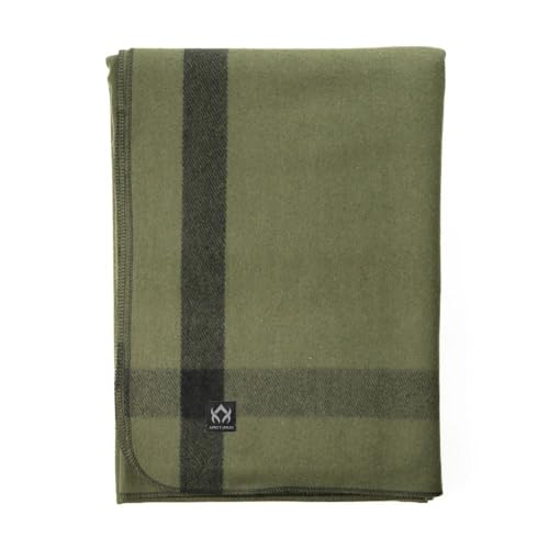 Arcturus Rainier Wool Blanket - 4.5lbs Warm, Heavy, Washable, Large | Great for Camping, Outdoors, Survival & Emergency Kits (Four Cedars) - color: Four Cedars, size: Twin