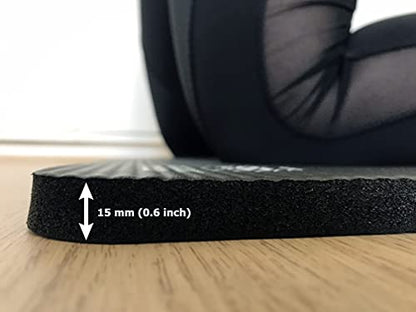 Yoga Knee Pad 0.6 inch Thick Pilates Yoga Knee Pad Cushion your knees Also support Elbows Forearms - color: Black