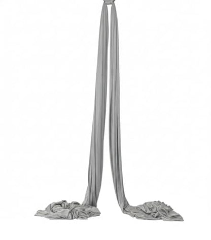 Aerial Rig, Aerial Yoga Stand, 10 FT Frame, 13 YD Fabric, 550 LB Capacity - color: SILK ONLY / Silver