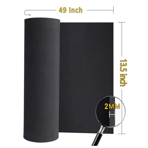 2-Pack Black Eva Foam Cosplay Sheets roll, Premium eva Craft Foam 2mm Thick, 13.5" x 49", High Density 86kg/m3 for Cosplay Costume, Crafts, DIY Projects by MEARCOOH - color: 2PCS:Black, size: Thickness-2mm