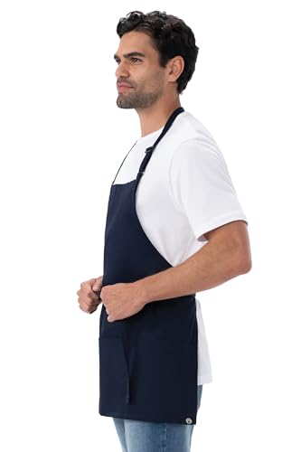 Chef Works Unisex Three Pocket Apron - color: Navy