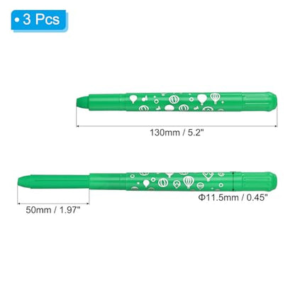PATIKIL Gel Crayons, 3PCS Watercolor Crayons Silky Water Soluble Twist Bulk for Artists Coloring Drawing Painting, Sapphire Green Crayon - color: Sapphire Green